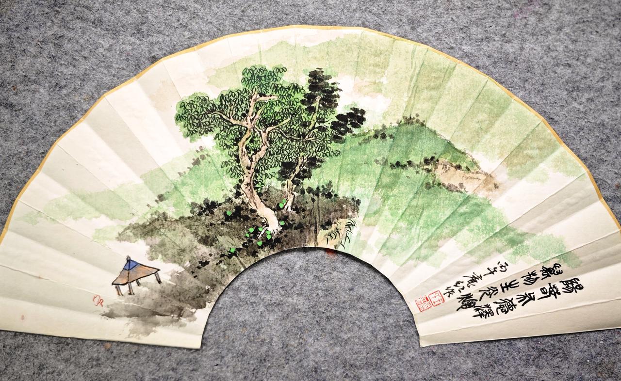 王丽红扇面画：阳春布德泽，万物生光辉