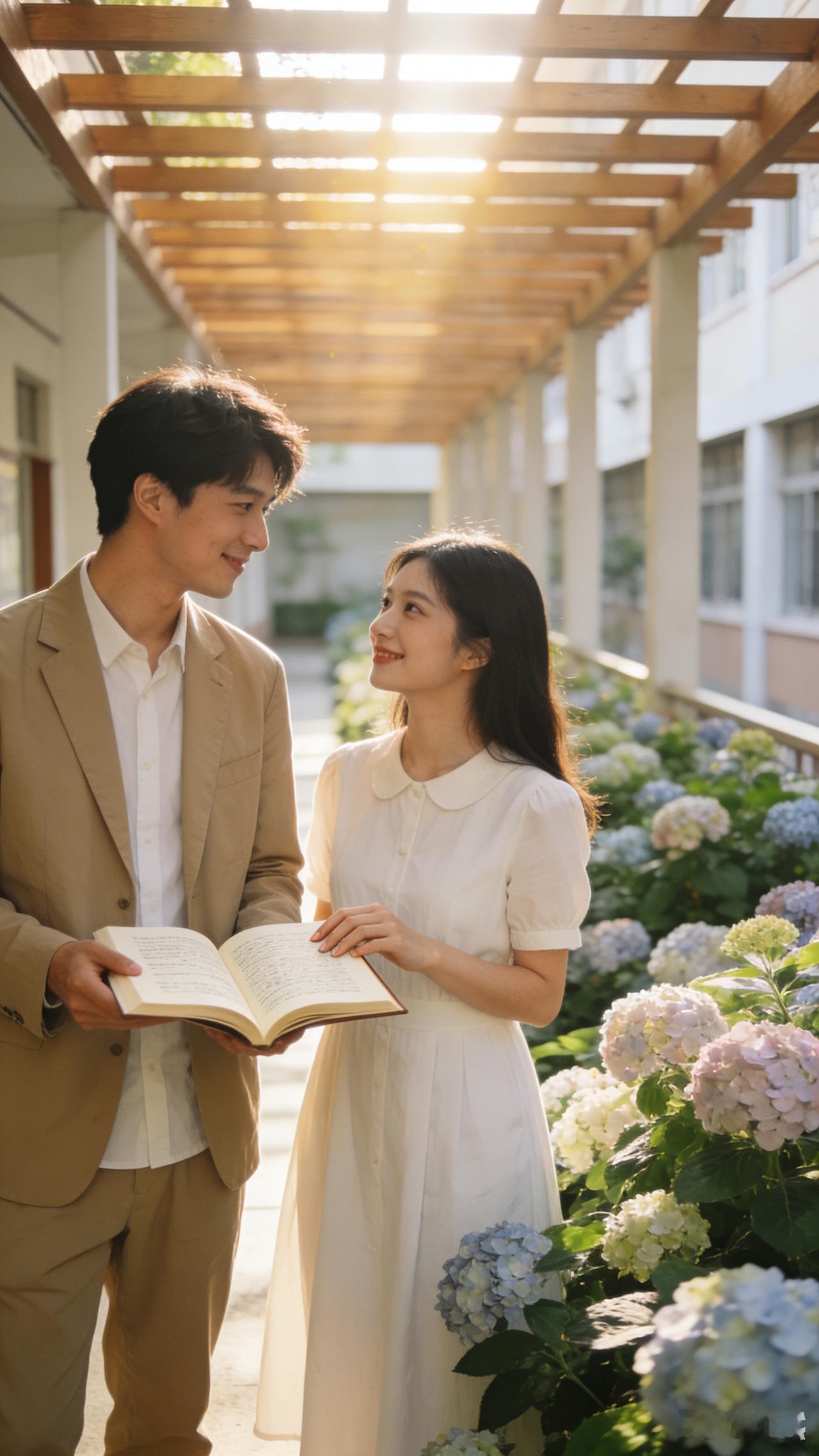学校有一对双职工，男女都是三十出头的样子。女教师是教英语的，性格开放，人也漂亮，