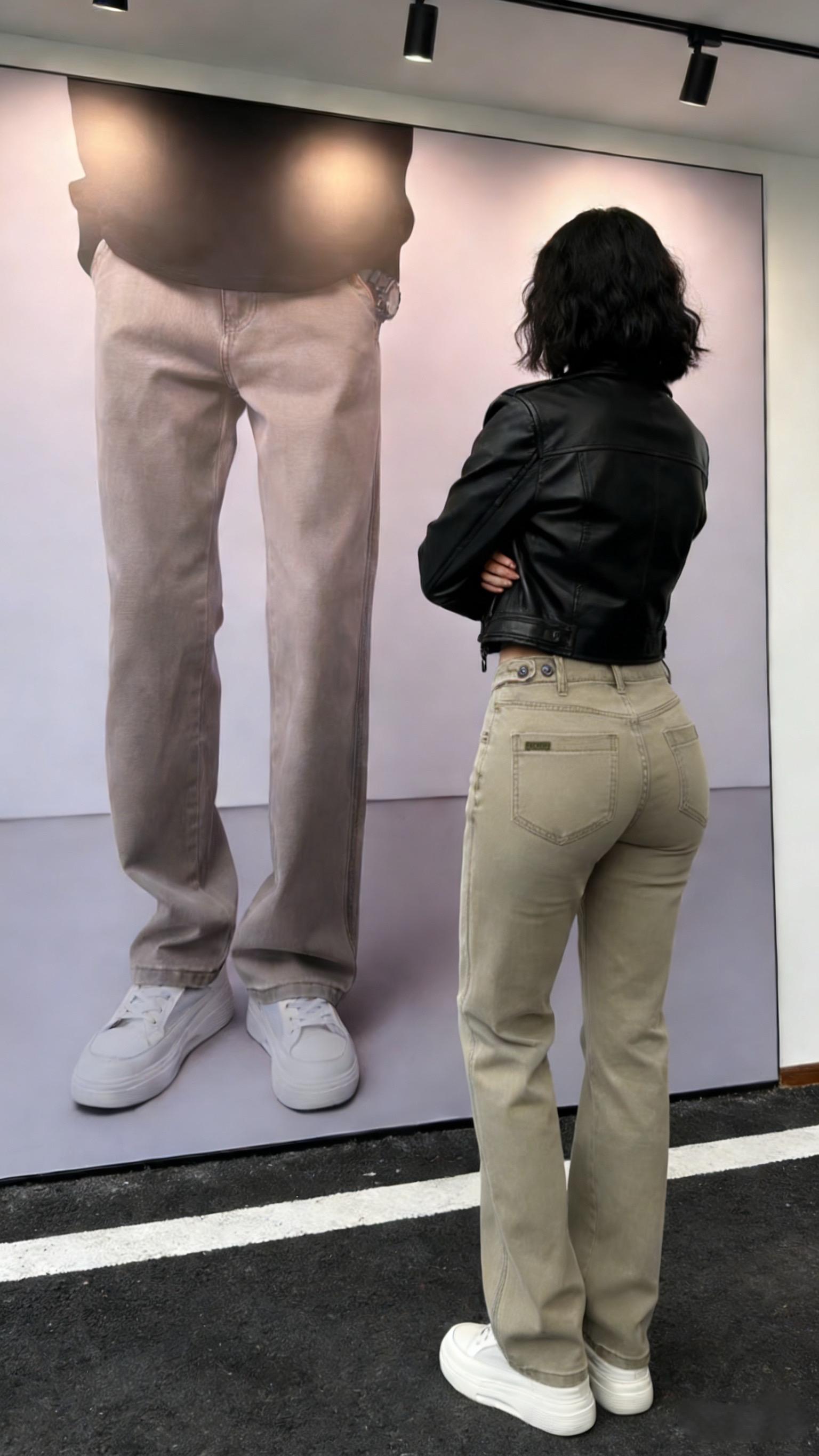 杏色美拉德色系休闲裤宽松直筒潮流韩版百搭潮牌复古男长裤子