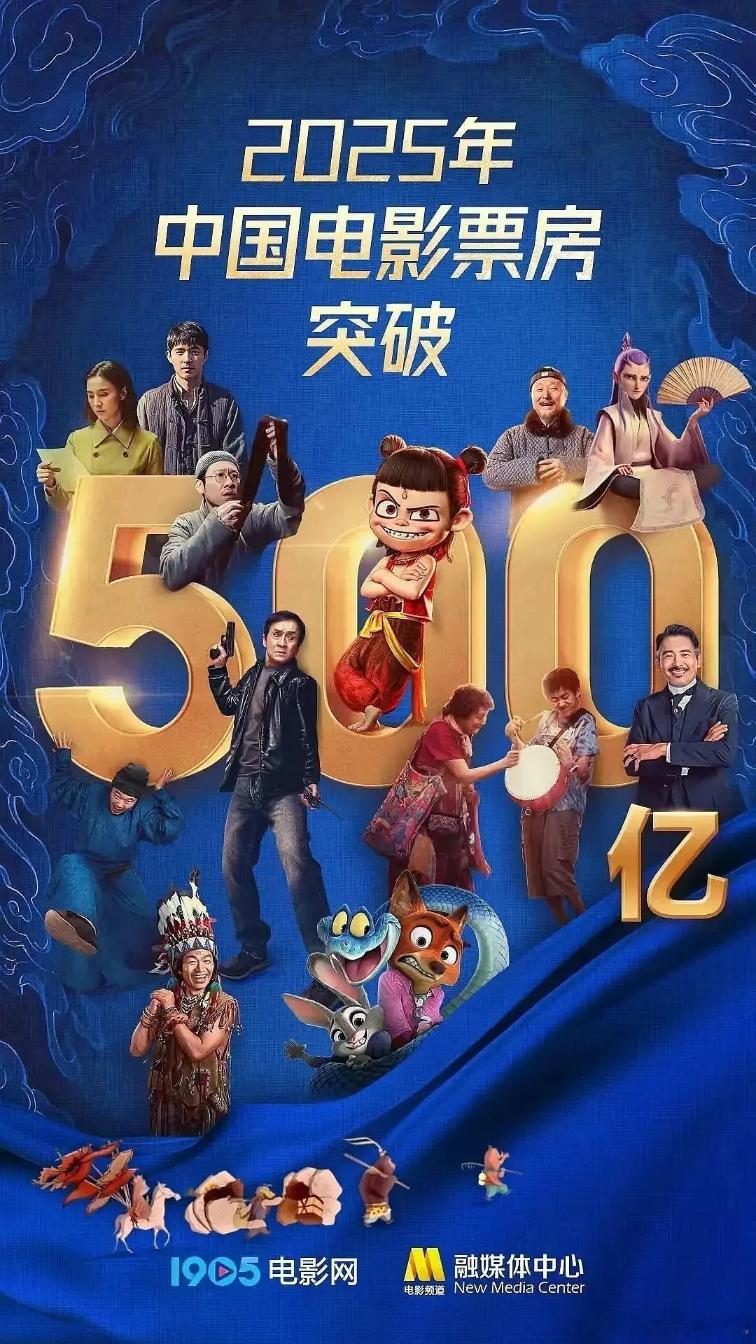 今年的电影票房突破500亿，贺图里出现的电影你看过几部🈶哪吒2，南京照相馆，唐