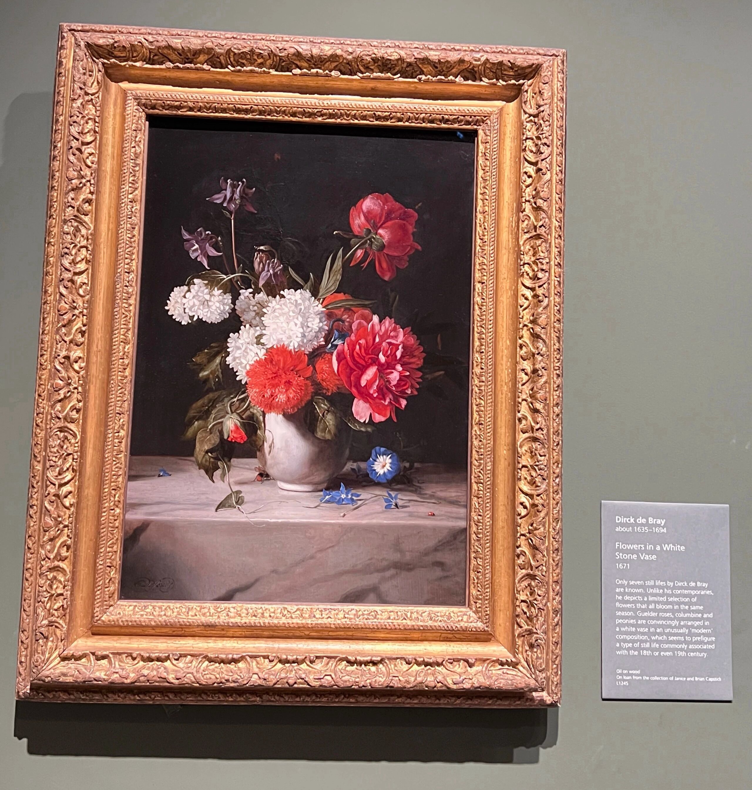 Dirck de Bray｜Flowers in a White Stone V