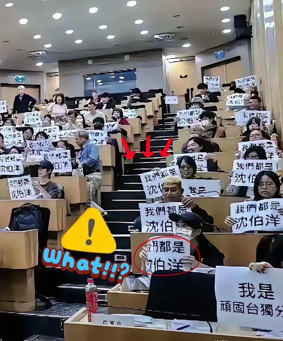 沈伯洋被立案侦查，台湾黑熊学院的师生居然集体举着“我们都是沈伯洋”“我是台独顽固