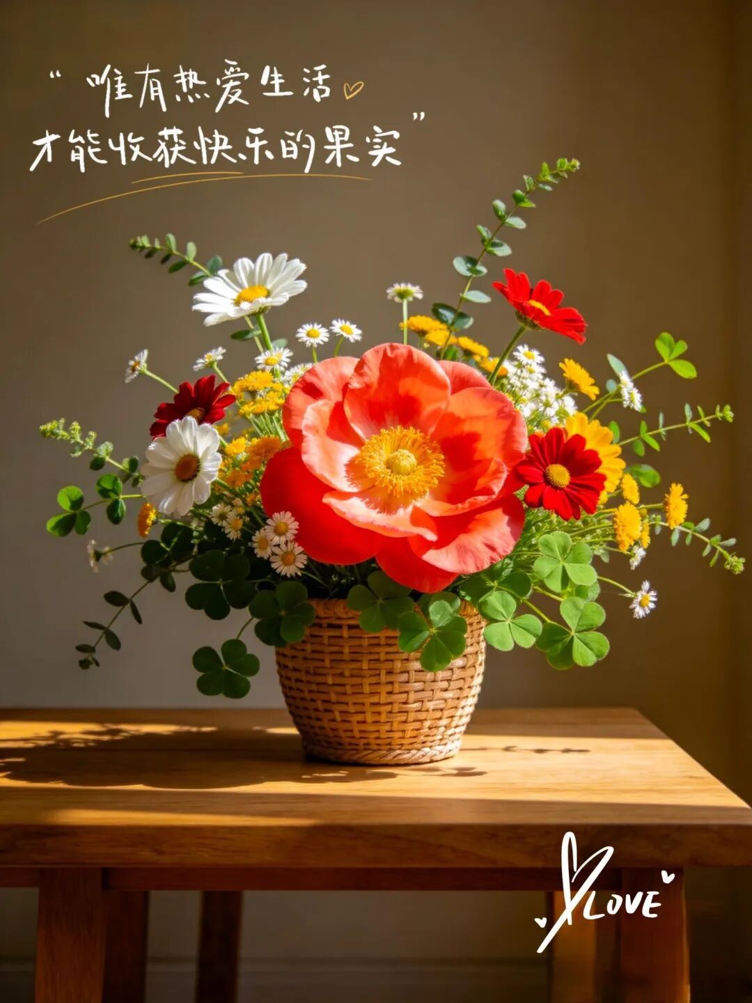 写文案花自向阳开，人自向前走，边努力边快乐，不抱怨不将就，有野心，有光芒，光芒再