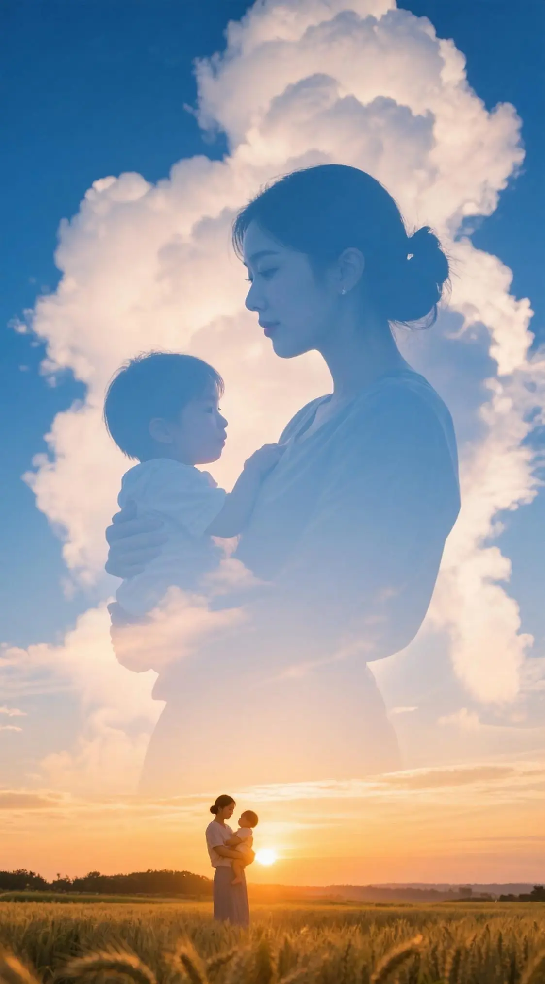 AI云影母子写真 ai创作 ai写真 母亲节 母亲节的合影我预制好了