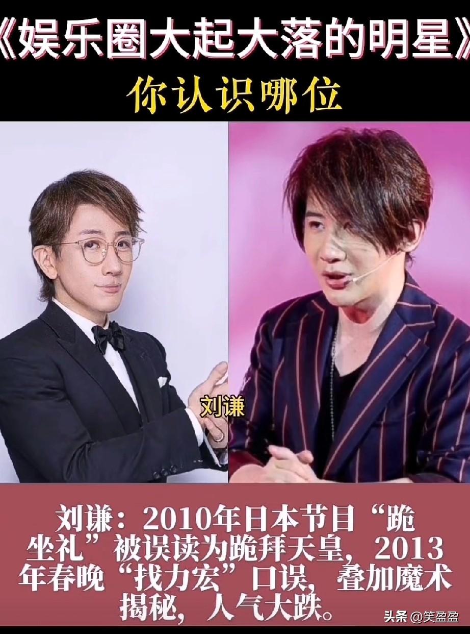 娱乐圈大起大落的明星
你都认识吗？