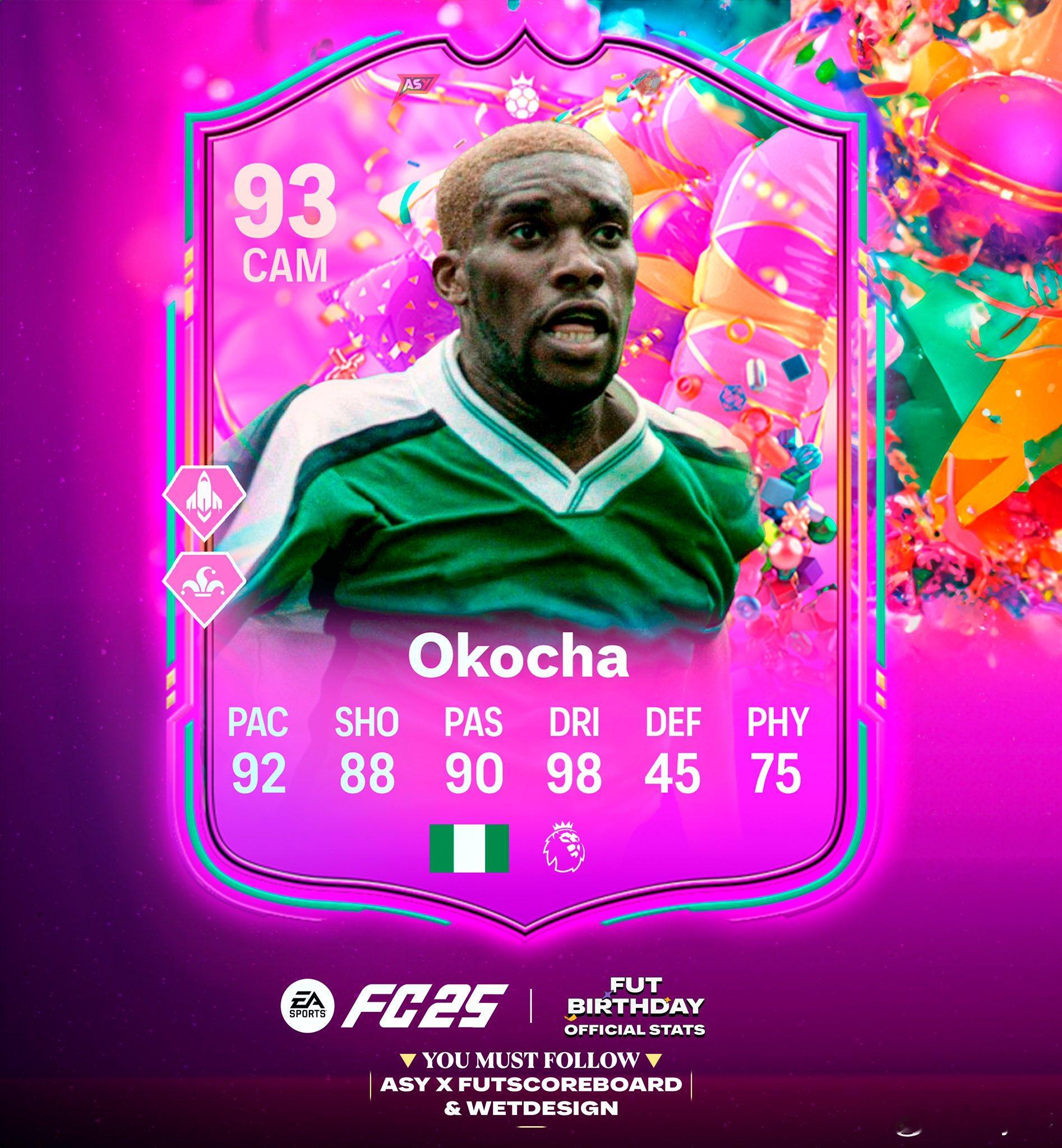 FUT Birthday生日奥科查的正式数据。FC25 ​​​