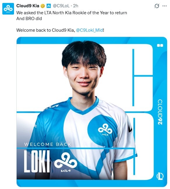 C9官宣教练组与选手阵容变动，原主教练 Inero 离队，战队助教 IWDomi