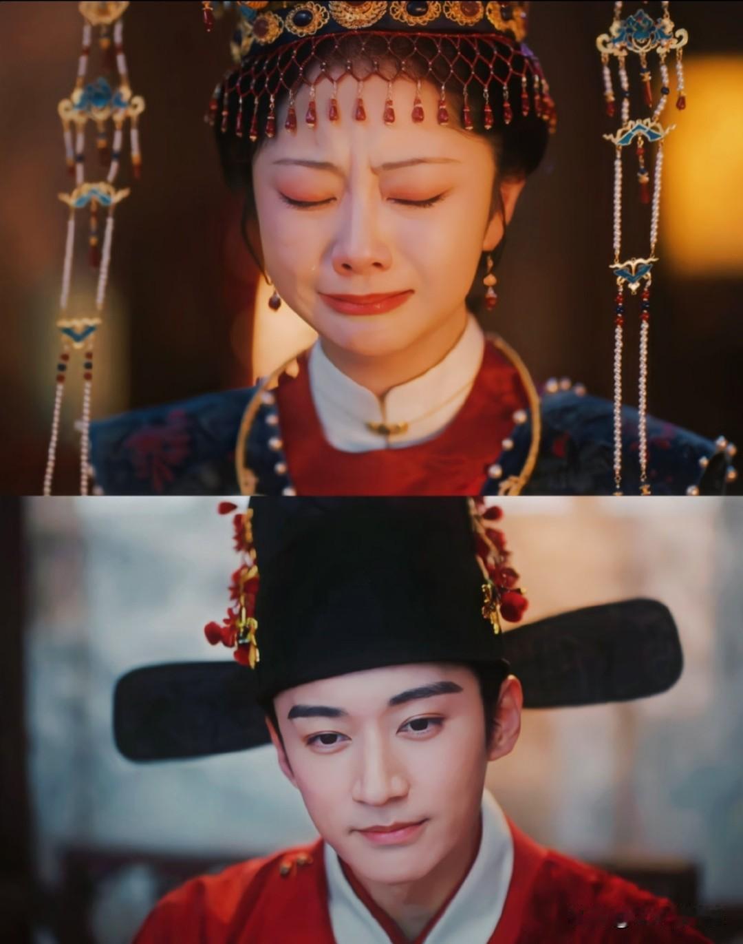 瞧把林锦岐美的，这小表情，
哈哈哈
兰香白眼翻的也很萌，
这两人的心思都写脸上了