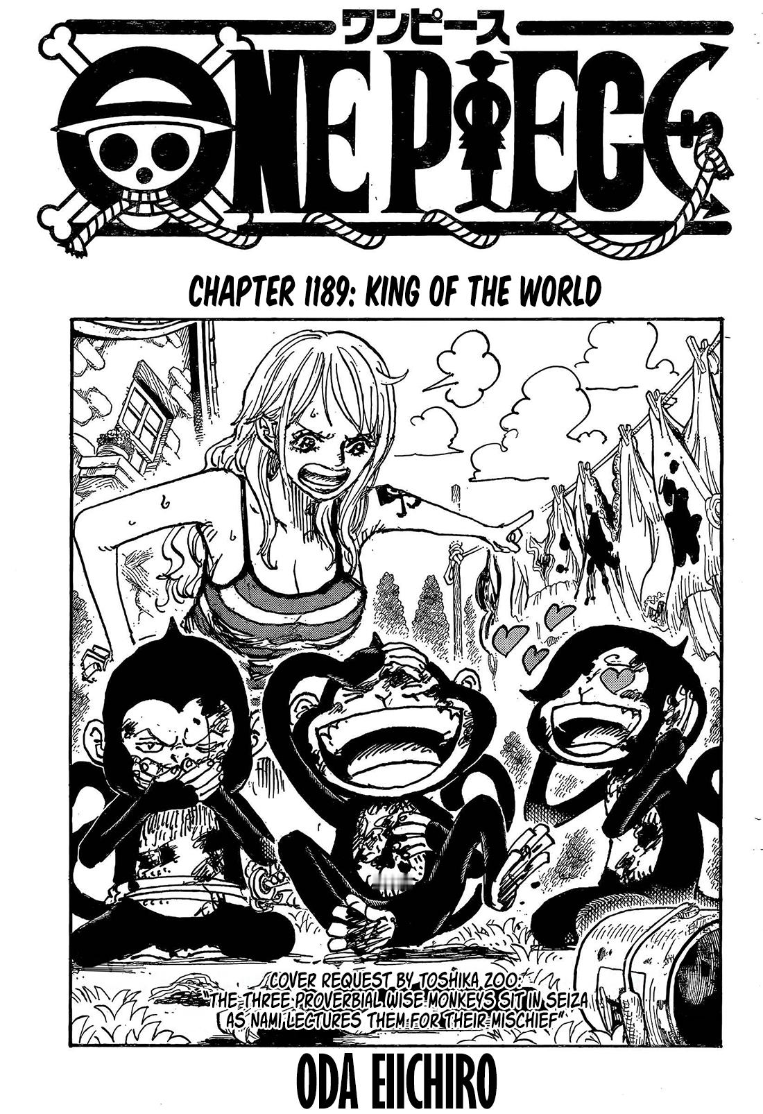 （英文版）海贼王1189话漫画高清全图（TCB版）。直译解说：海贼王1189话完