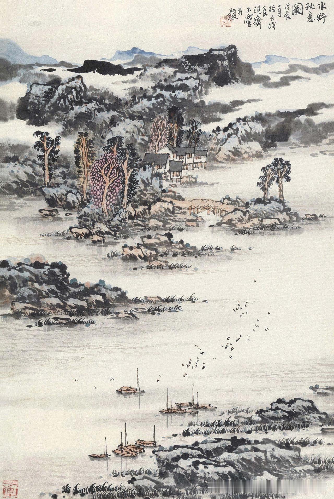 独坐幽篁听暮雨，静临寒水望秋山。

世间纷扰皆过往，心藏山水，便自有清欢。
不求