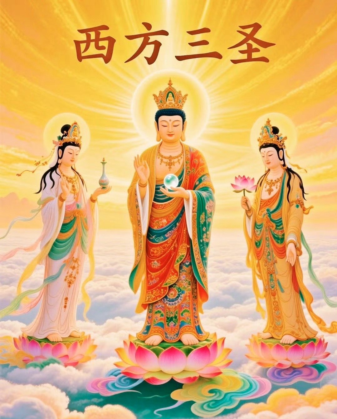 大数据不会乱推荐有缘遇见西方三圣诚心许下心愿护佑阖家安康，万事吉祥 