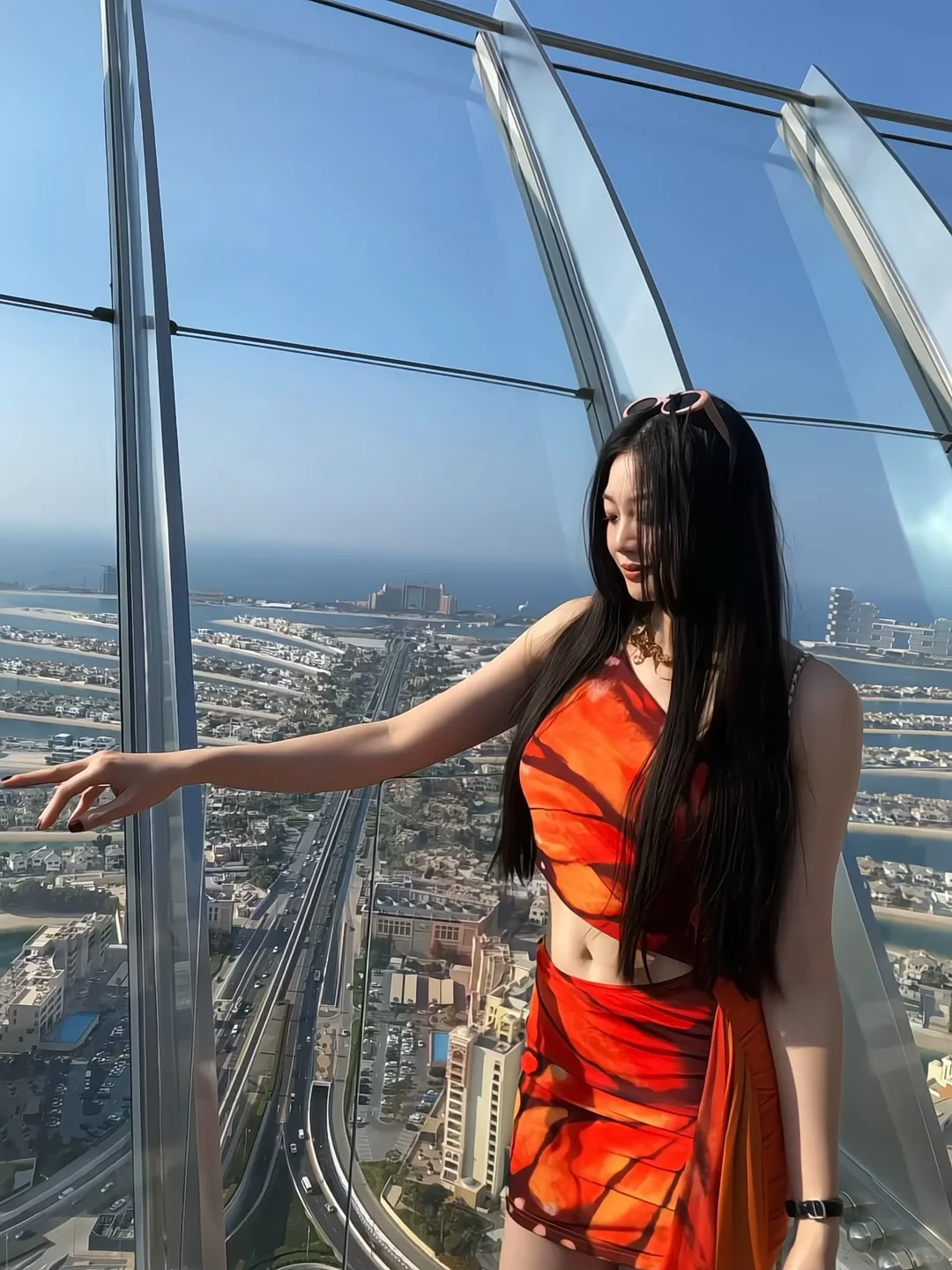 迪拜棕榈岛最美观景台，照片懒得p了