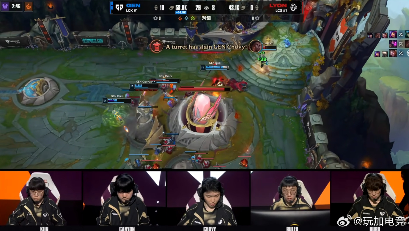 第三局26分钟内结束，GEN再次刷新最快BO5记录GEN这次真不一样GEN刷新最