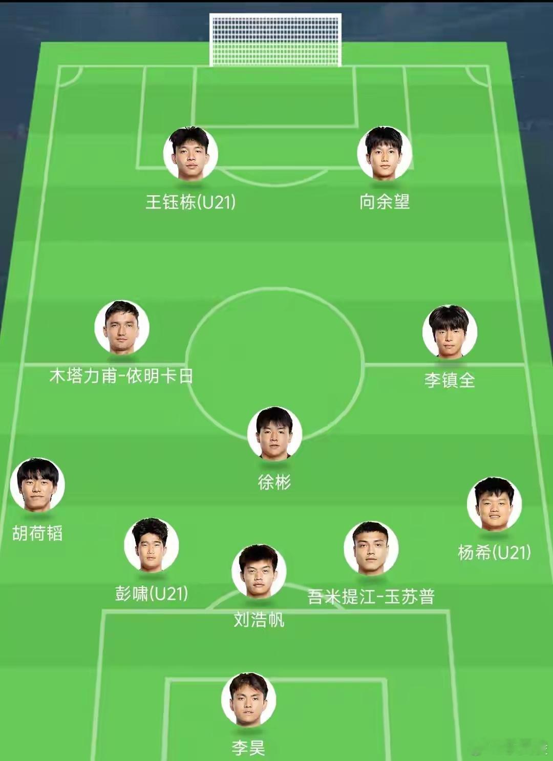 U23国足vs日本U23首发 国足首发11人已经公布，最强阵容直面日本队。 