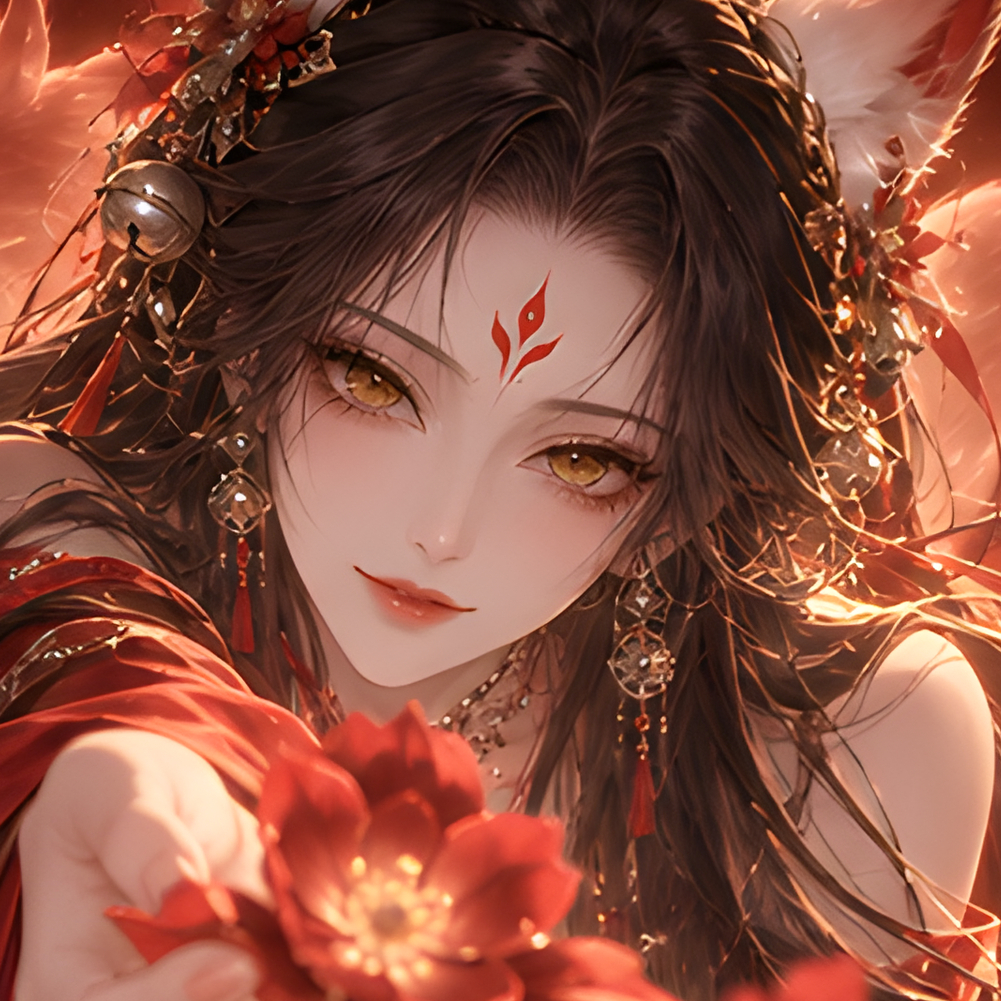 动漫头像 | 🦊 红金入梦，九尾狐仙. ​​​