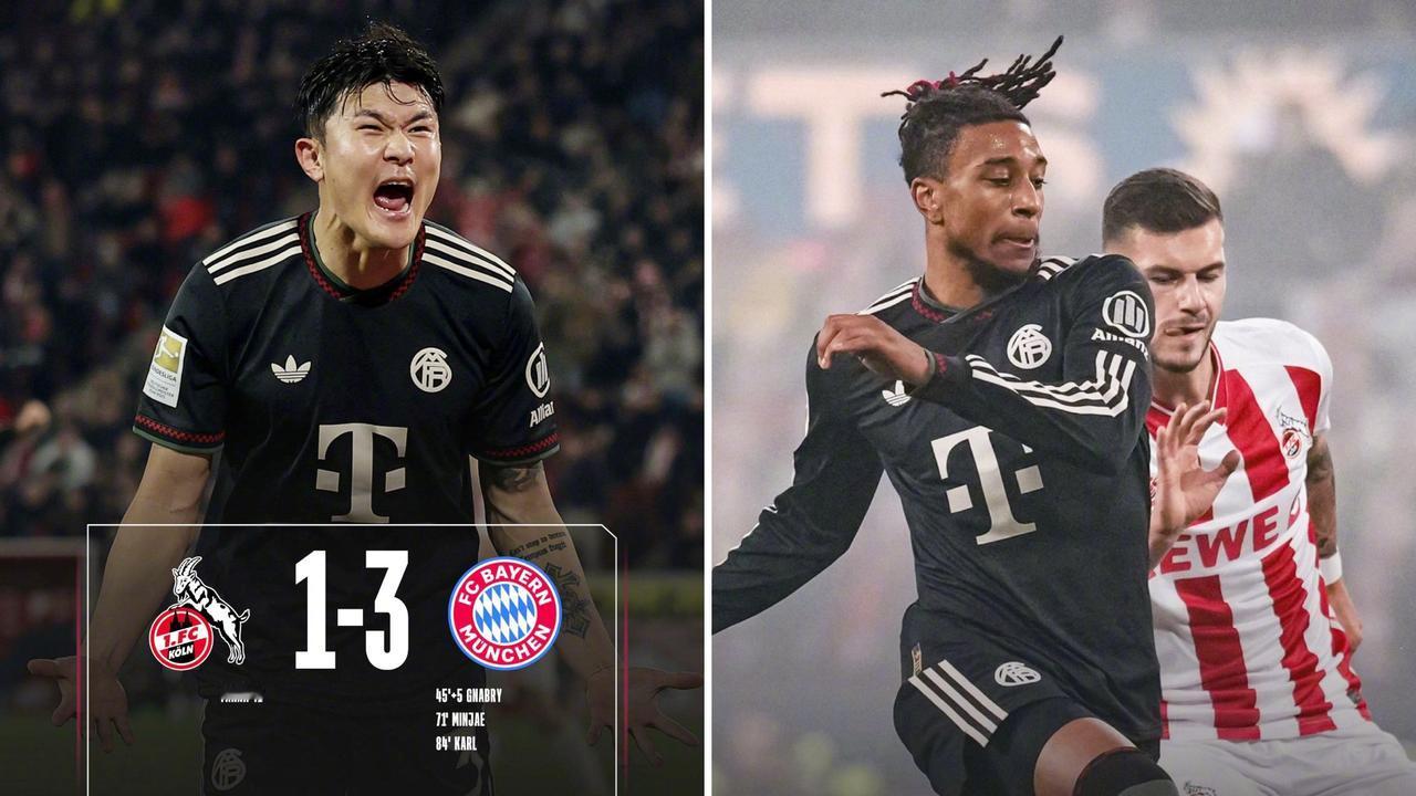 德甲：拜仁客场3-1大胜科隆，赛季半程不败，积分平队史纪录。
格纳布里将功补过扳