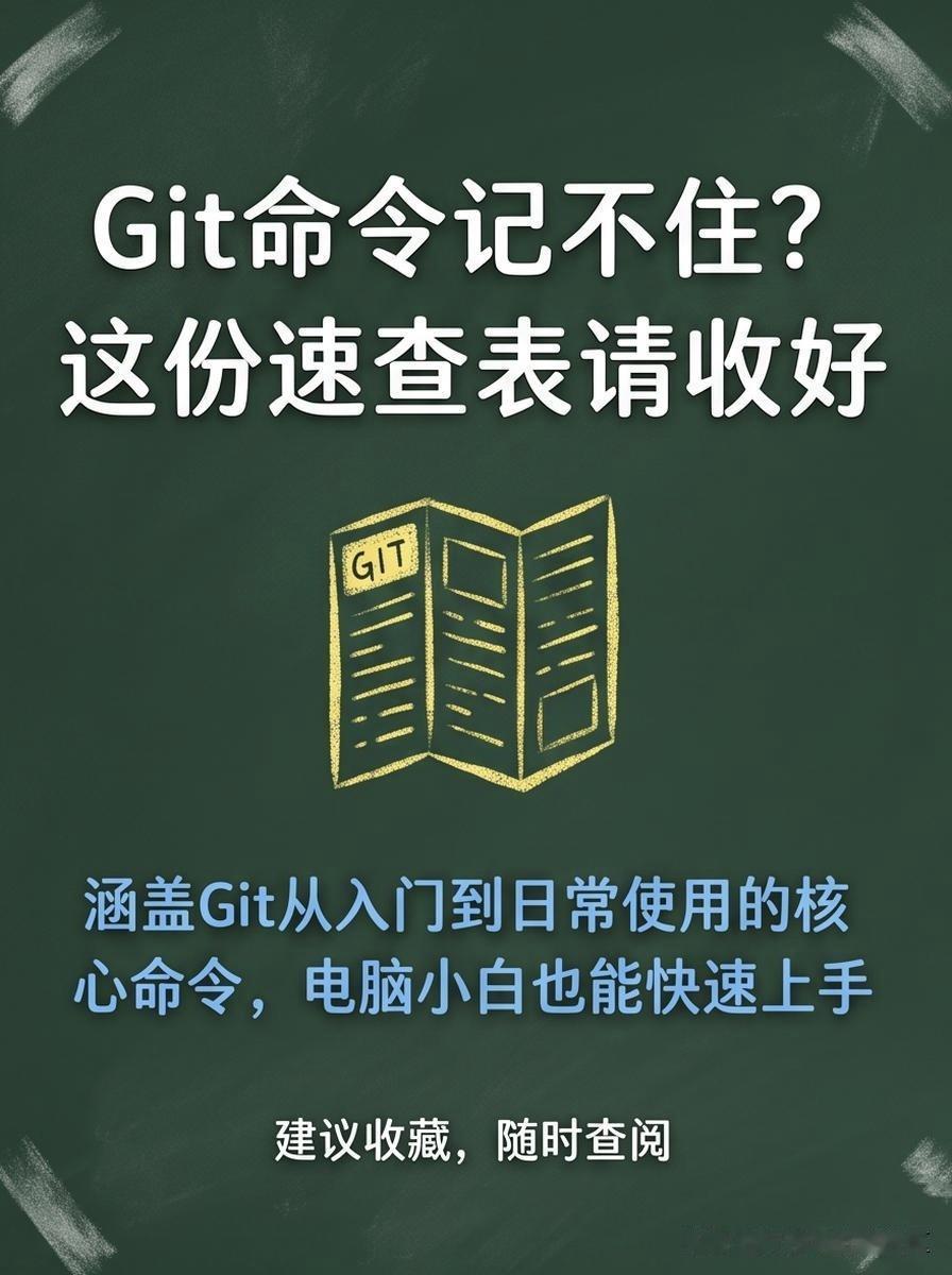 常用的Git命令，程序员必备。欢迎收藏转发！git指令 git安装教程 git安