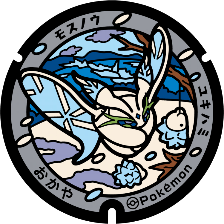 新设置在长野县5个市町村的「宝可梦井盖」正式亮相啦！上面绘有雪吞虫、劈斧螳螂等宝