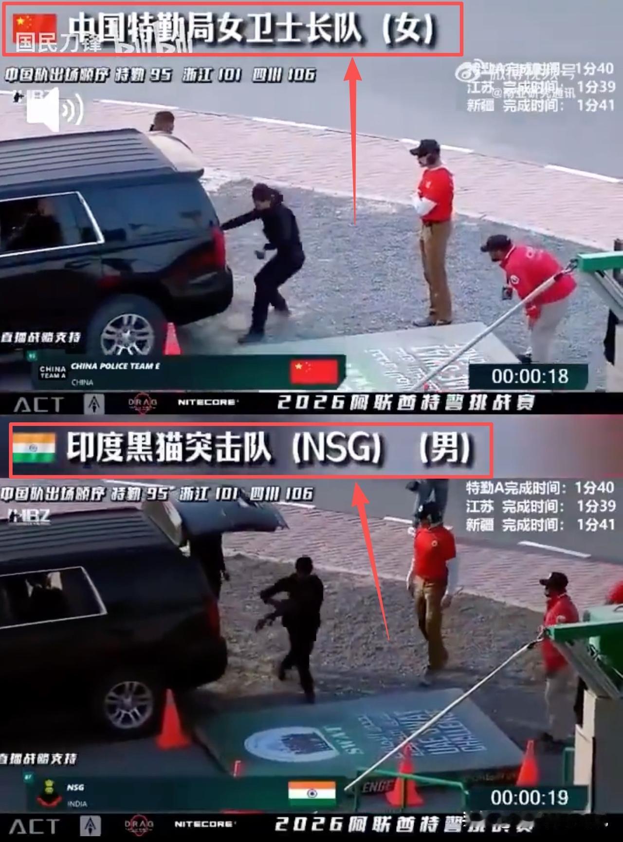 中国女子特警队成绩碾压印度王牌黑猫突击队（男）的视频最近爆火，看来黑猫突击队配得