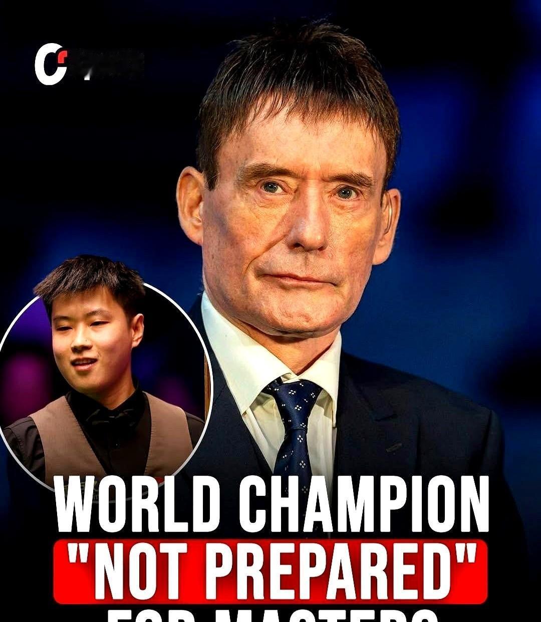 斯诺克名宿吉米·怀特，把话筒直接怼到了世界冠军赵心童脸上，他想不通，为什么有人敢