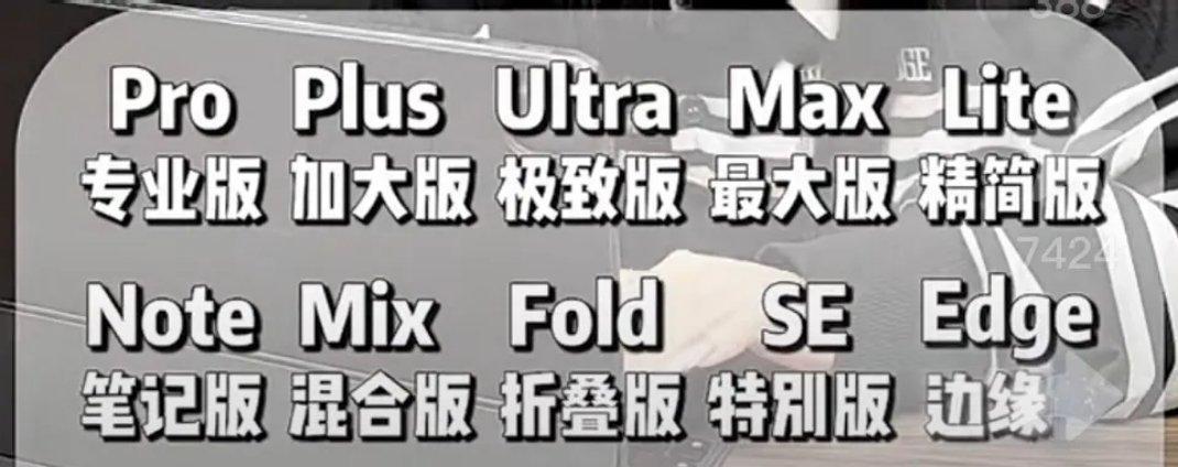 手机有标准型号，Pro型号，MAX型号等等，那大家知道这些单词意味着什么意思吗？