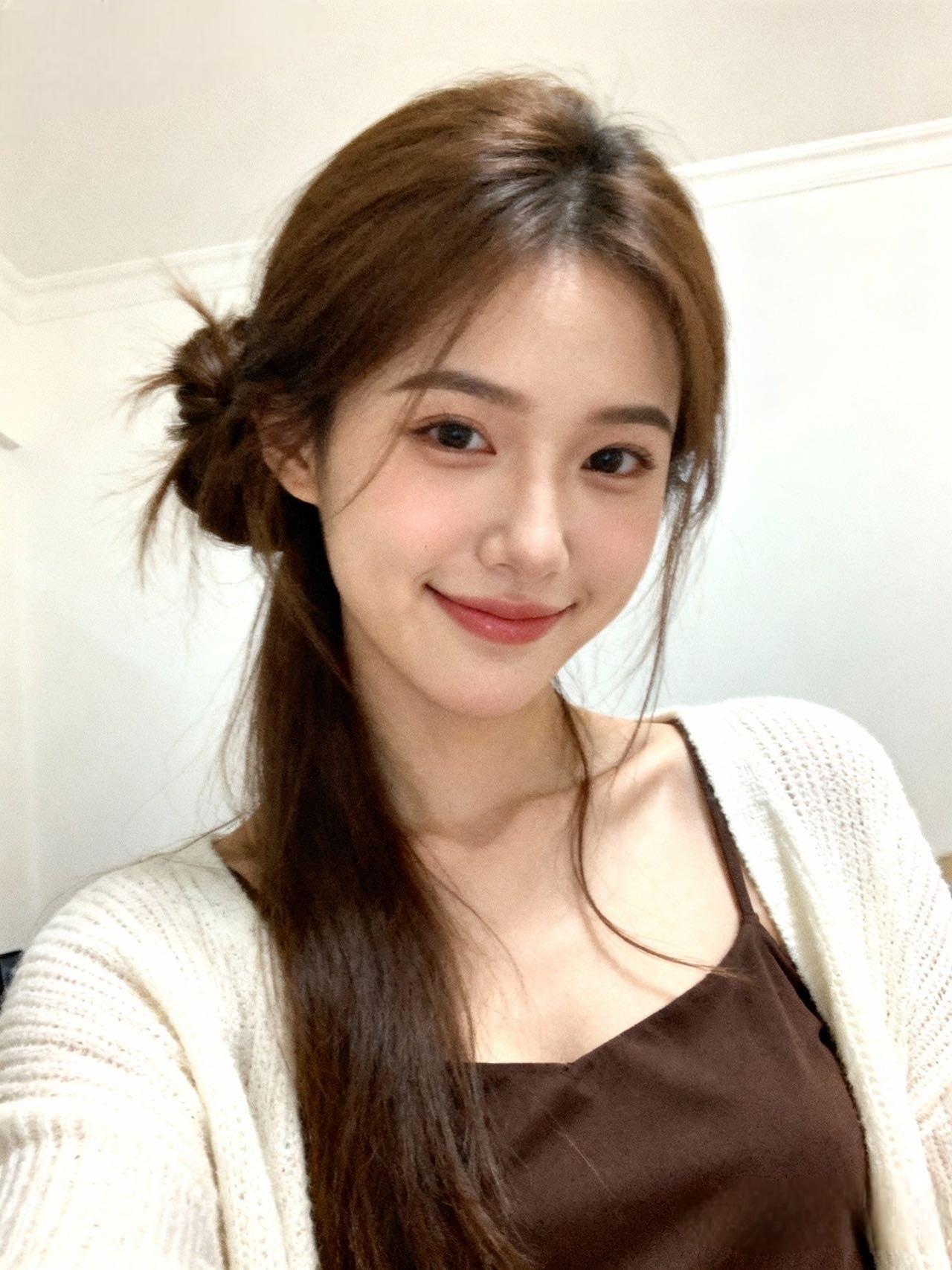 ☕️慵懒感居家穿搭被我拿捏住啦！

这件米白色针织开衫软糯到犯规，宽松的版型穿着