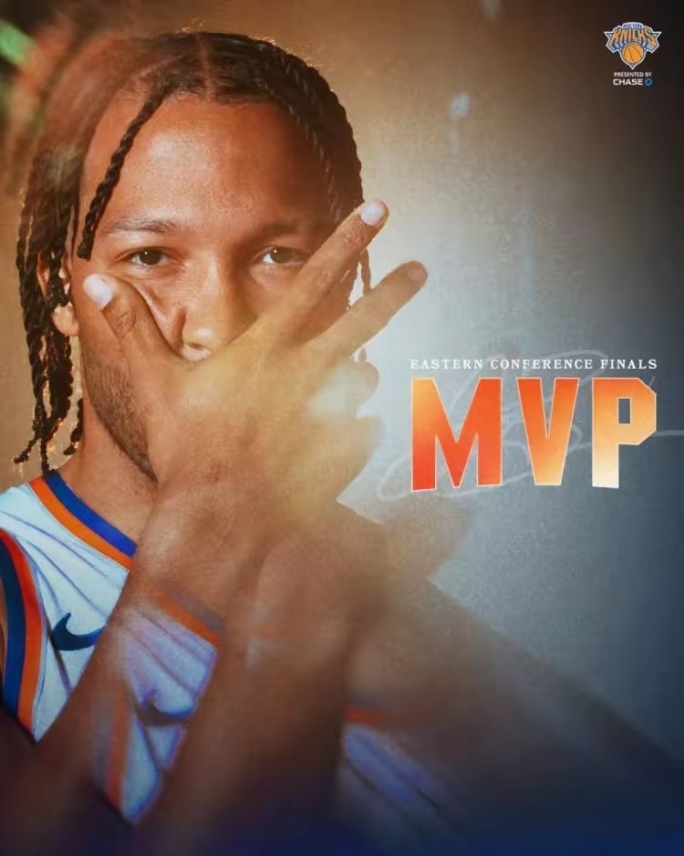 布伦森成为现役第5位获得东决MVP的球员！1、塔图姆——2022年东决MVP2、