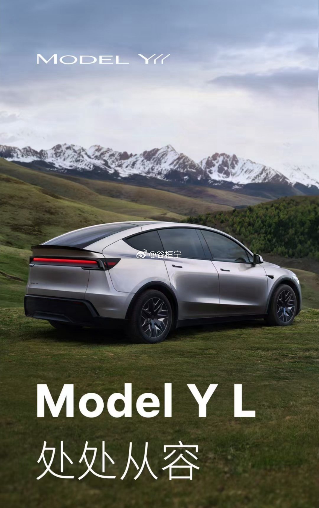 特斯拉model YL的车身尾部整体比例是不是比标准版看着协调一点？ ​​​