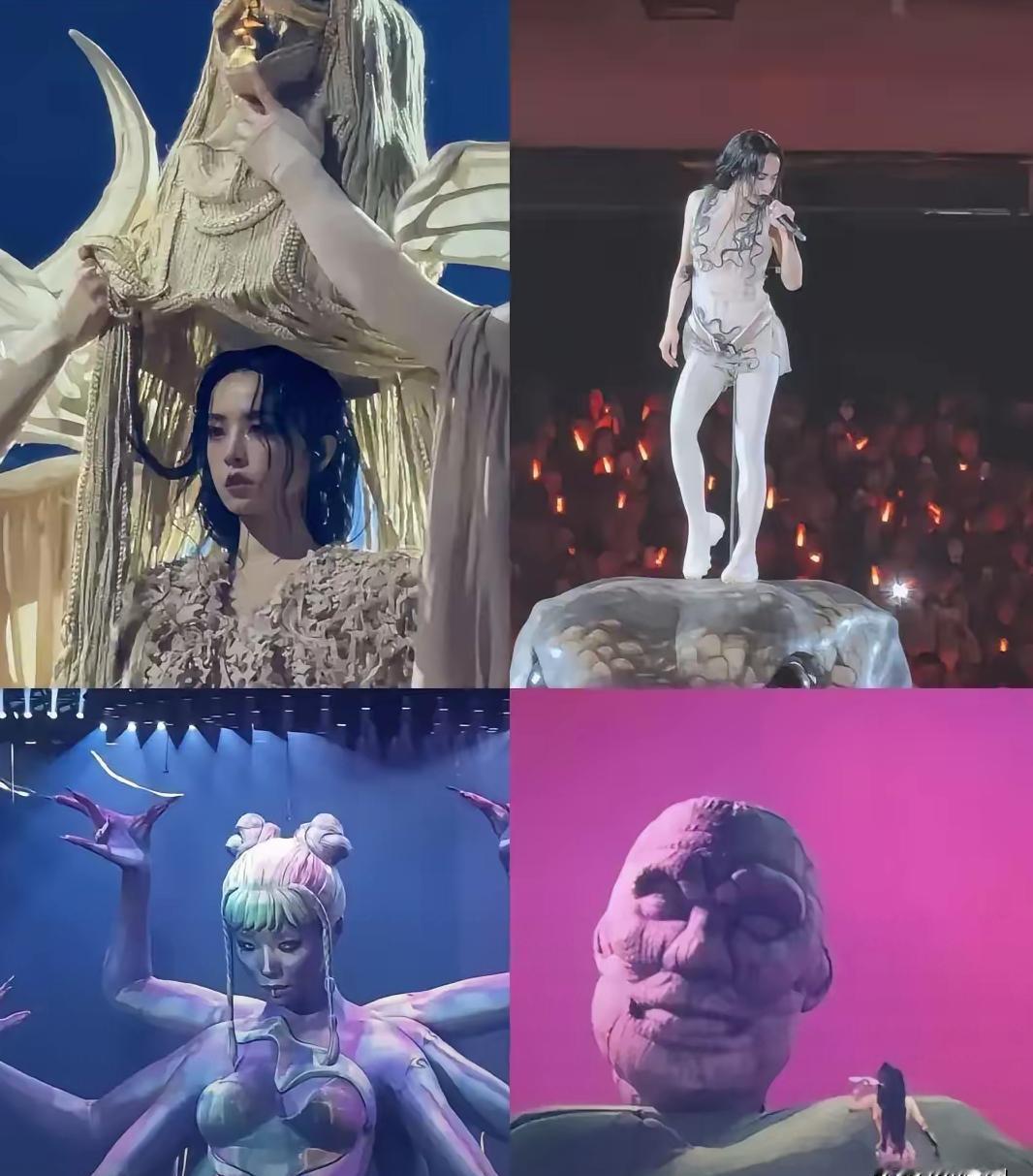 蔡依林在台上“施法”？
你完全搞错了。
制作团队说，这是“UGLY BEAUTY