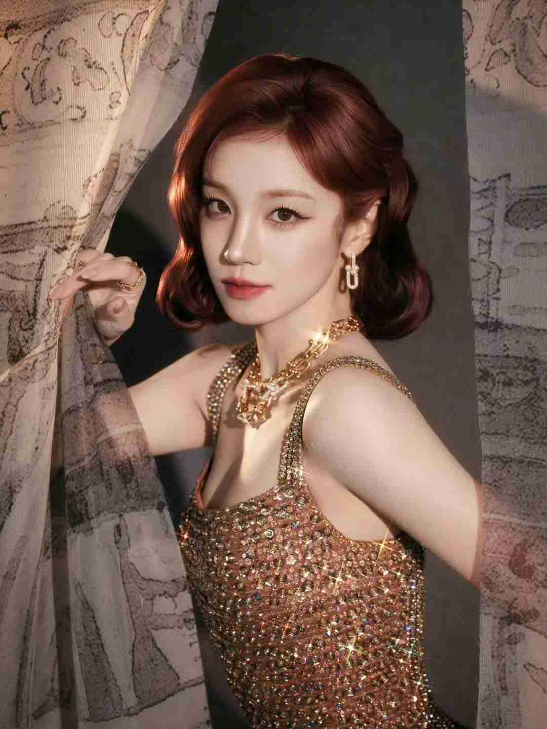 我的今日状态：😁轻松愉快
我这里的天气：🍂微风

当暖调红发遇上复古波浪卷，