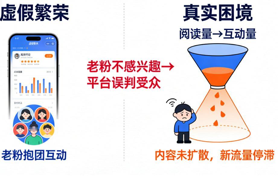 原来真有高评高赞低阅读的情况，到底因为啥？

前两天刷到个账号，粉丝不少。

点