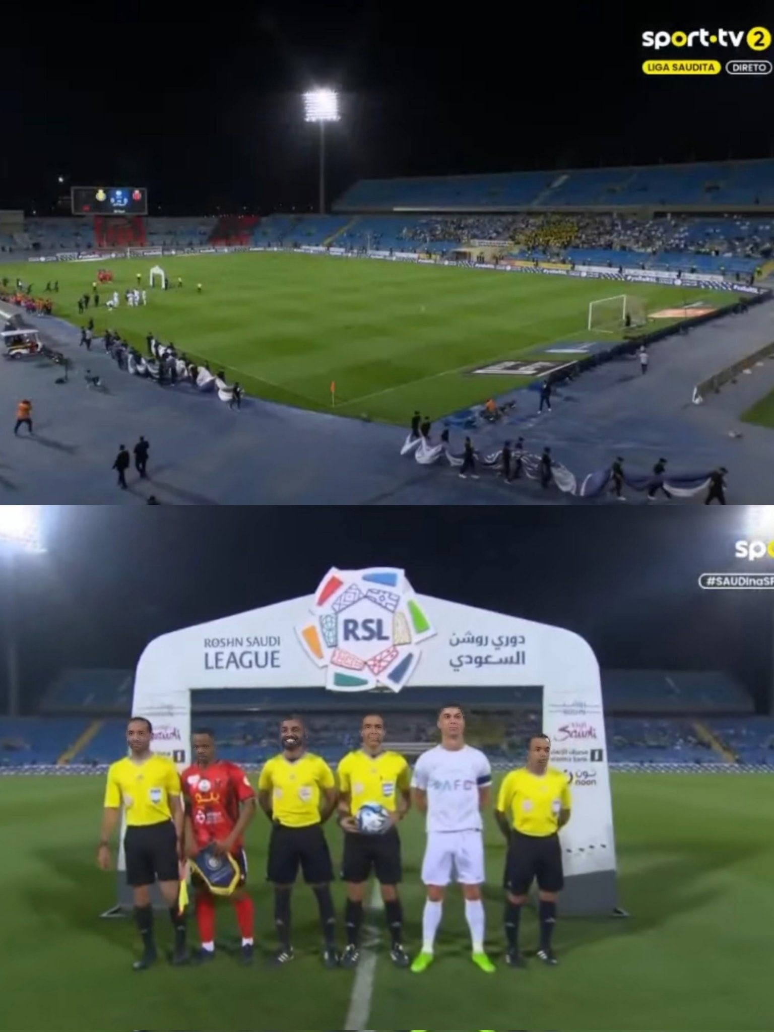 【这就是我罗哥的影响力[酷]】C罗领利雅得胜利做客对阵利雅得体育比赛的官方到场人