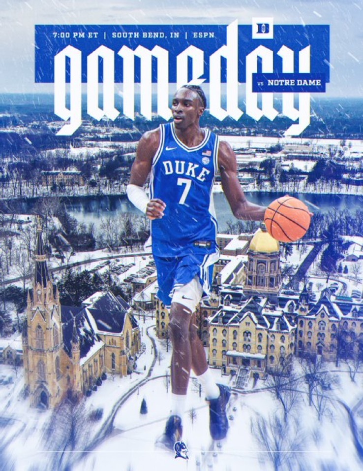 杜克男篮  明天早上8：00对阵圣母大学！（难得Sarr上一次海报，明天加油！）