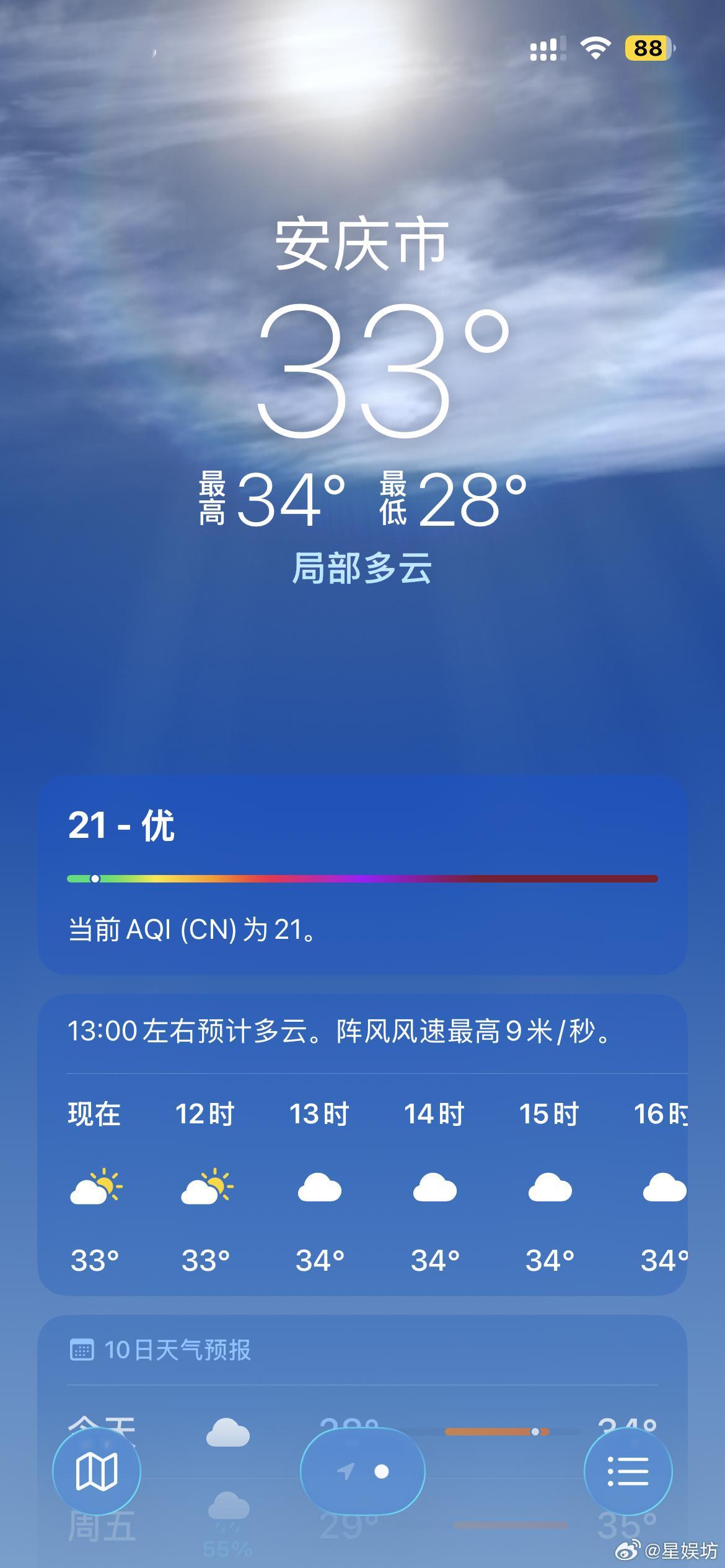 今天高温依旧，户外活动的朋友们多多注意防暑降温呢 