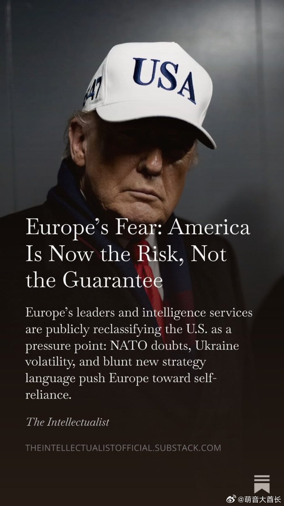 欧洲现在把台面下的想法直接摆到台上。  法国参议员嘲讽华盛顿是“尼禄的朝廷”； 