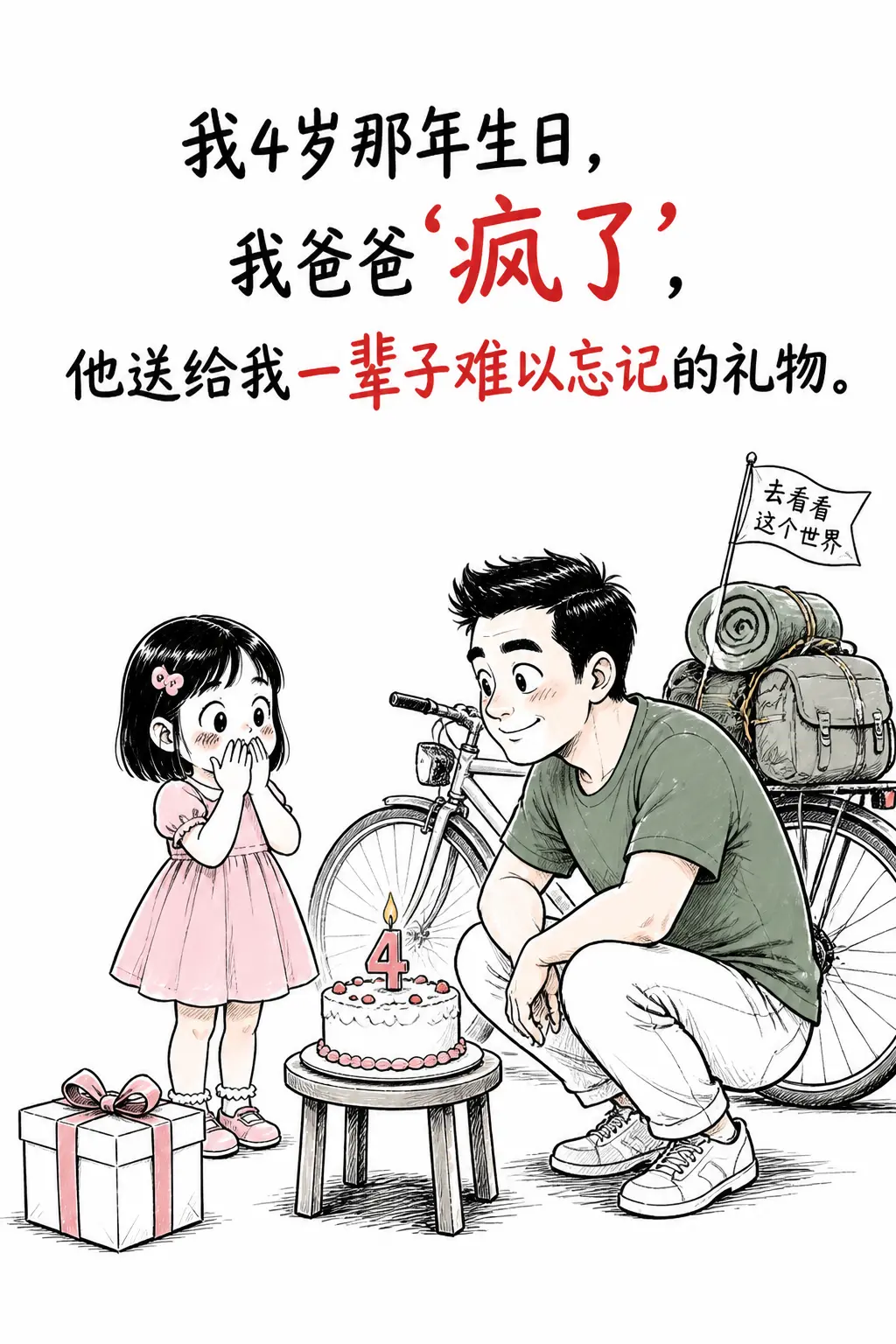 4岁女儿生日，单亲爸爸从东莞骑车带她到拉萨，4139公里71天，这份礼物太震撼
