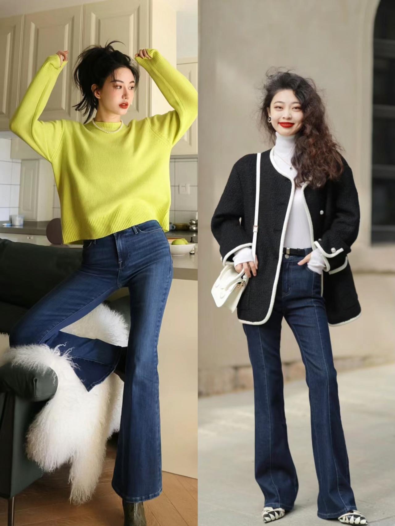 秋冬不需要打底裤，“微喇裤”时髦洋气还显瘦，怎么穿都不会腻！
秋冬季节不需要穿打