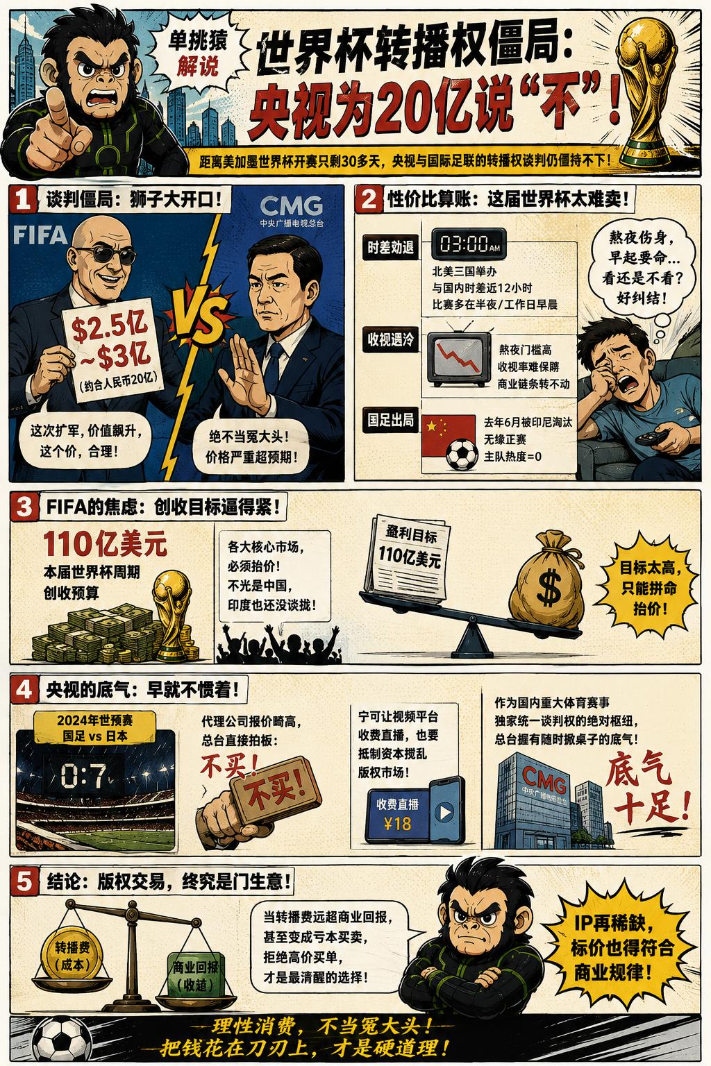 距离美加墨世界杯开赛只剩三十多天，一个让国内球迷心里没底的情况还在持续：央视和国