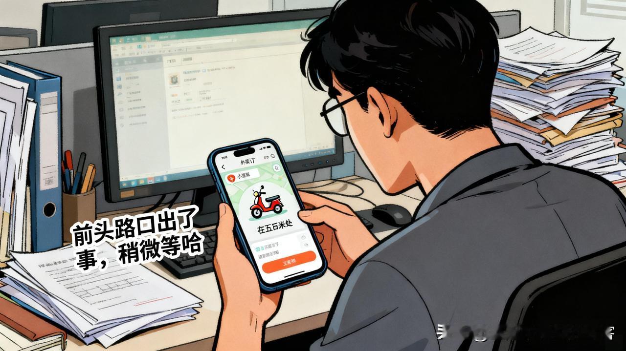 外卖超时了，你会给差评不？
 
上礼拜三加班到八点，肚子饿得咕咕叫，拿手机点了份
