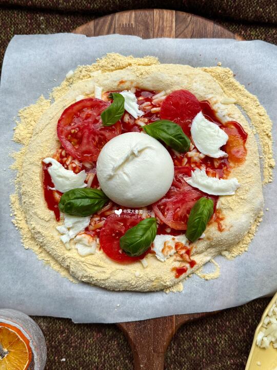 在家做大孔披萨🍕🍅🧀免揉、干酵母、胶质满满