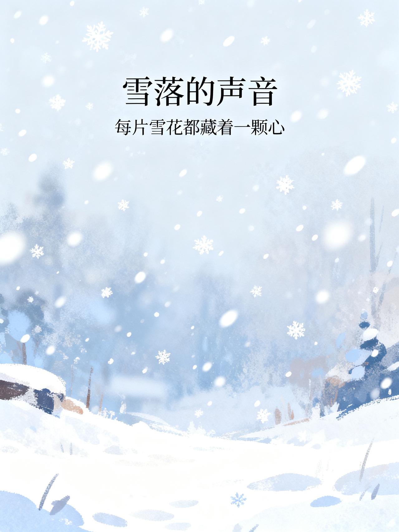 雪落下的声音
你看，那雪花一片一片，从天上轻轻往下落。你仔细听，雪花飘落的声音，
