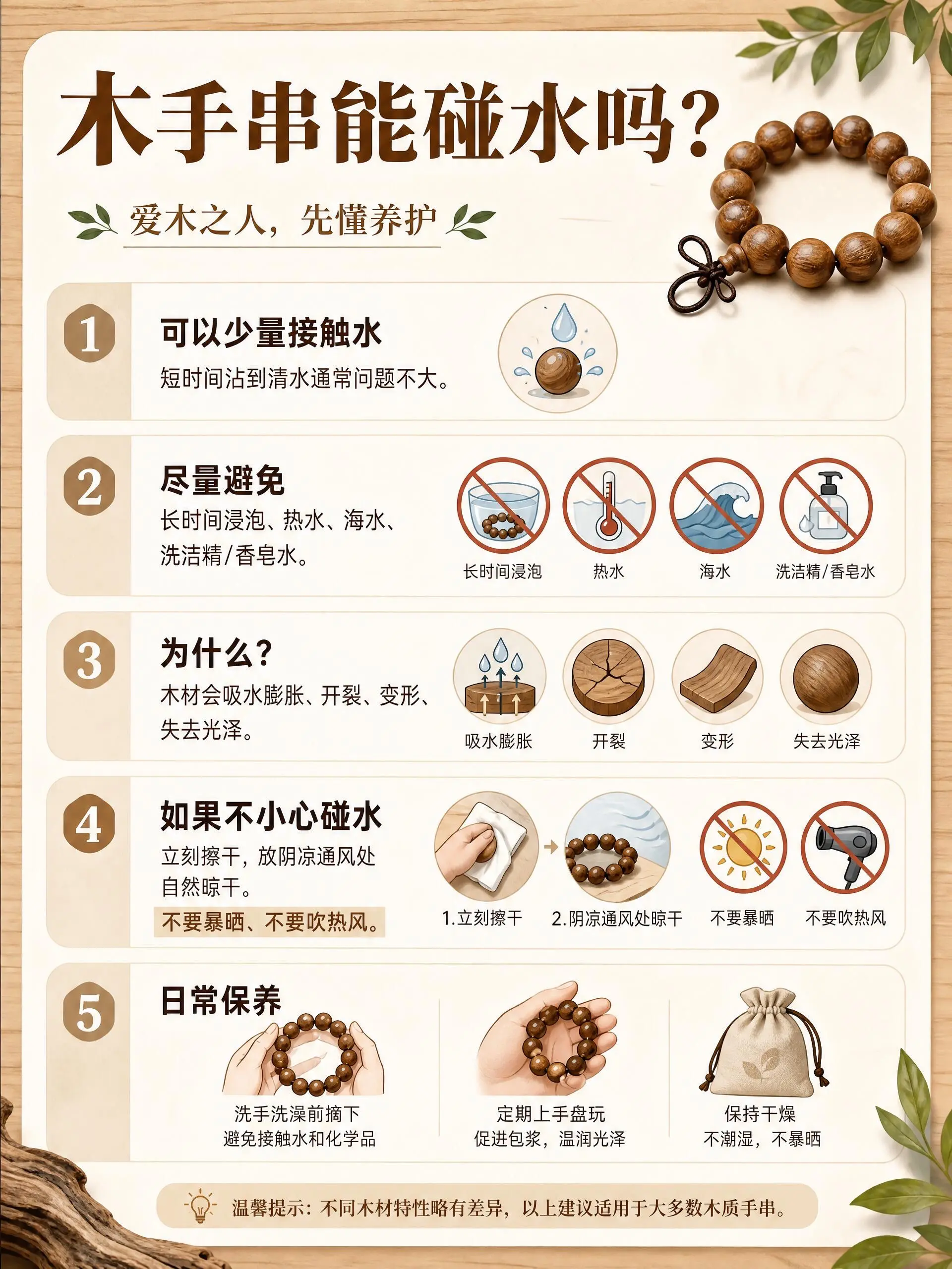 手串能碰水吗。手串碰到水了怎么办