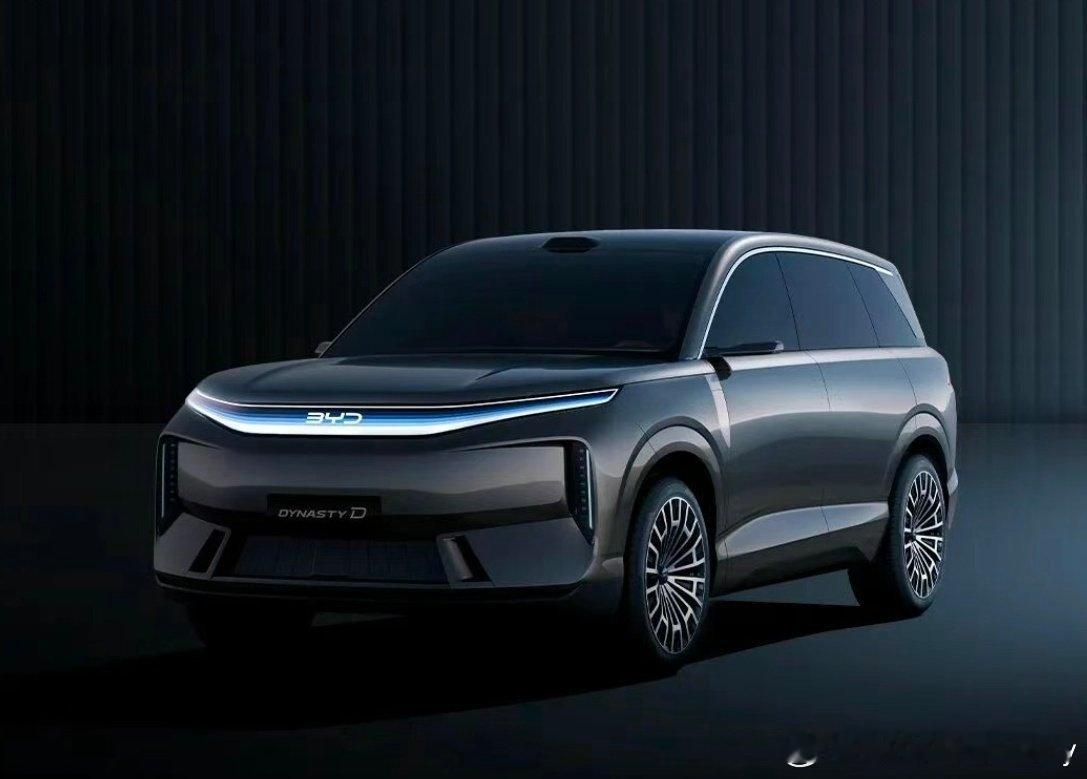 比亚迪全新D级SUV，颜值和设计都挺强。之前说比亚迪王朝网全新大型SUV谍照曝光