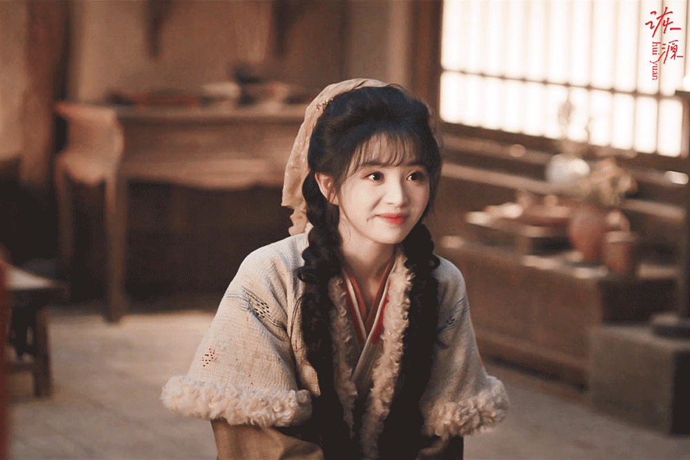 田曦薇 《逐玉》樊长玉 / 动图▷EP04-04 田园风-绿衣+头巾-模拟公堂 