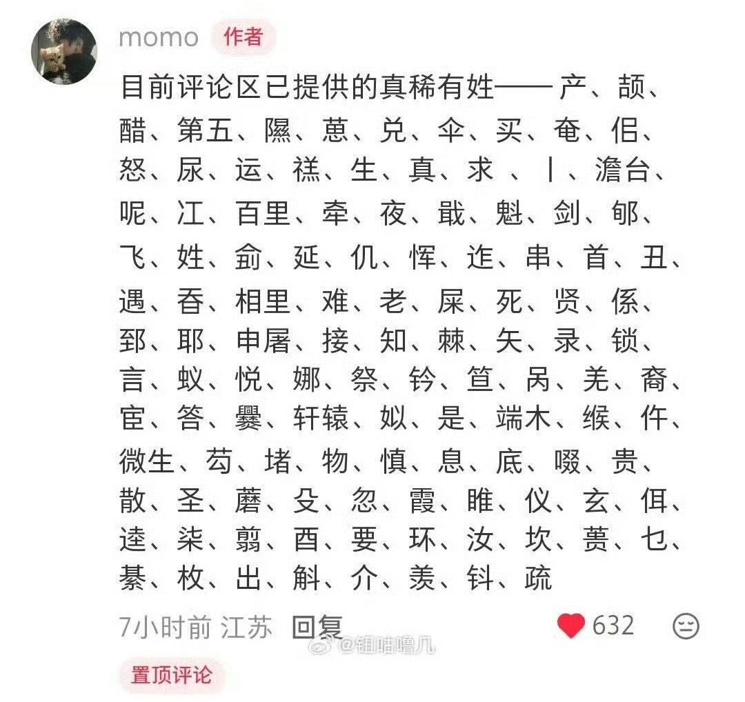 第一次知道还有这么多稀有姓氏不是，这姓尿可怎么起名啊[费解][费解][费解] ​
