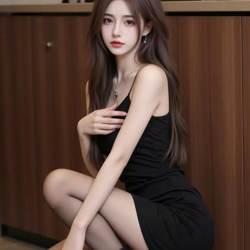 优雅黑裙少女，甜美优雅气质爆棚！🌸👗✨