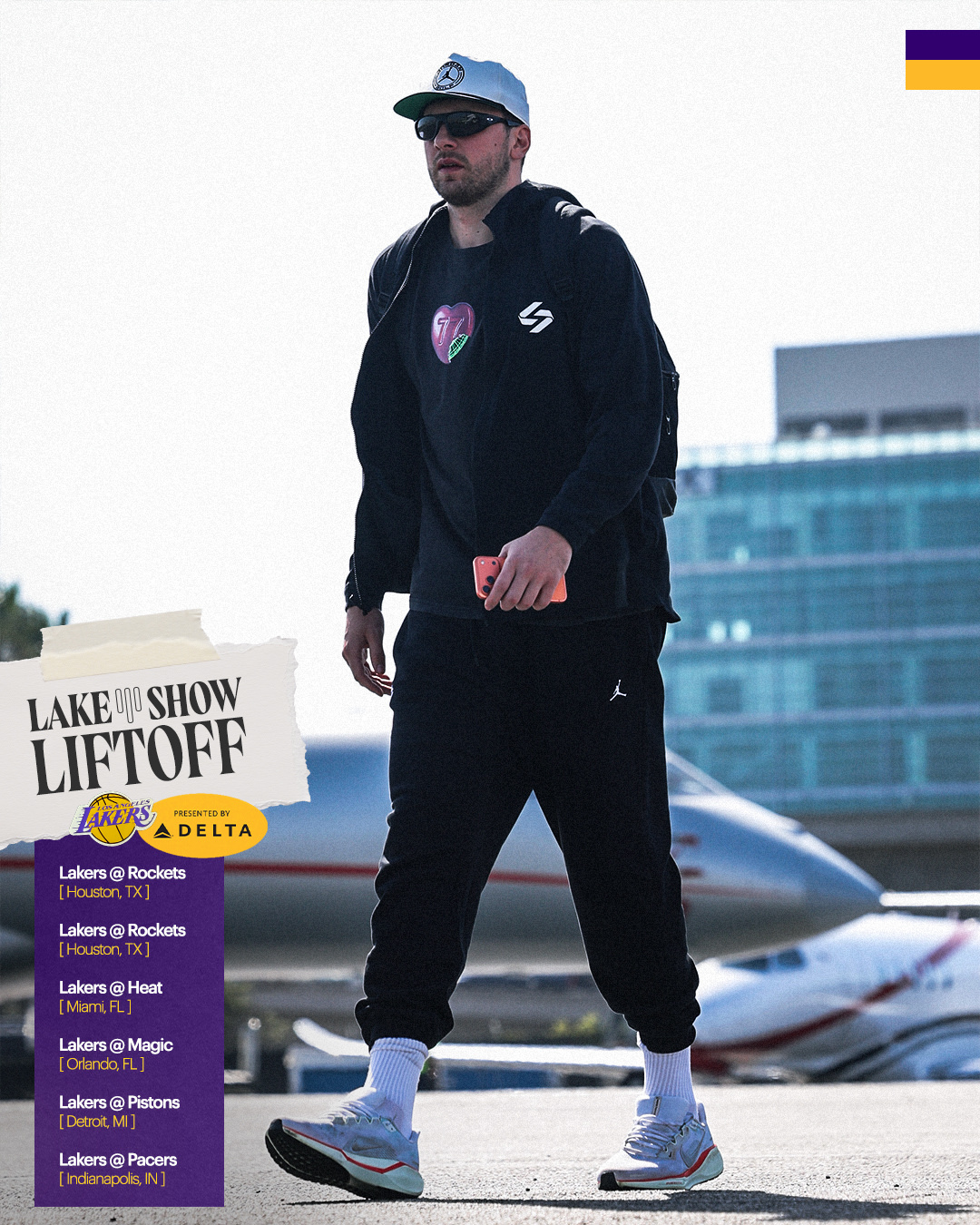 湖人球员启程前往休斯顿，伤病报告仅克莱伯（腰椎拉伤）缺席比赛。湖人vs火箭