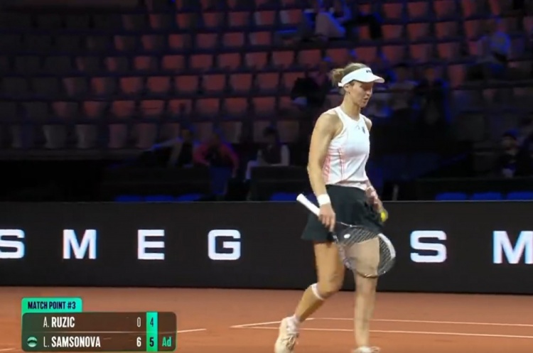 将战高芙！萨姆索诺娃2-0鲁季奇，晋级WTA500斯图加特站第二轮