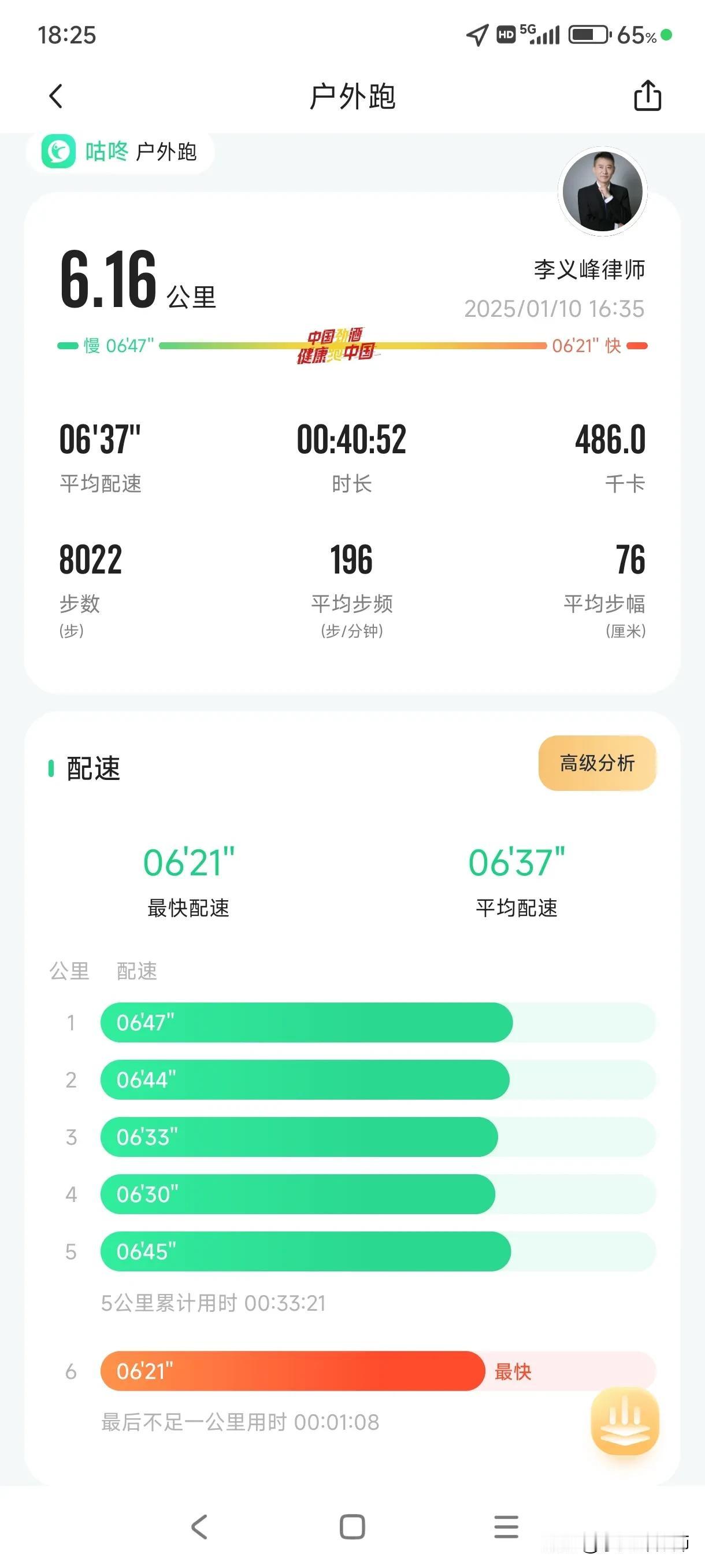 跑步日。5公里。
冬天跑步比较怕出汗，因为穿的少，容易受凉。但或多或少，微汗总是