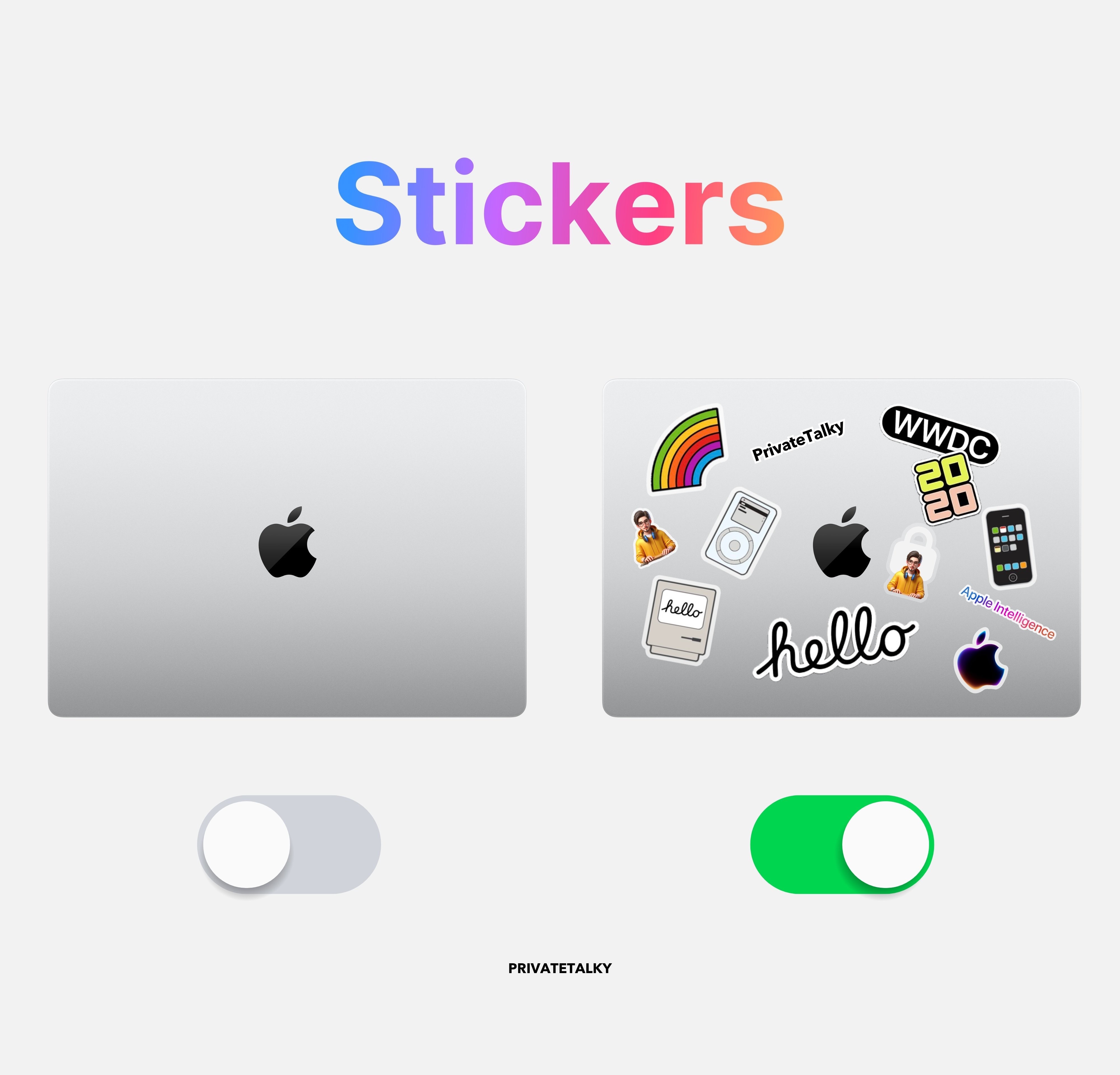 提醒大家：尽量别给 MacBook 贴贴纸，要不然就会像我之前的电脑一样了……不